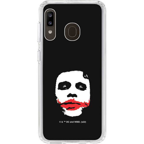 The Dark Knight Smeared Joker Galaxy A20 Clear Case