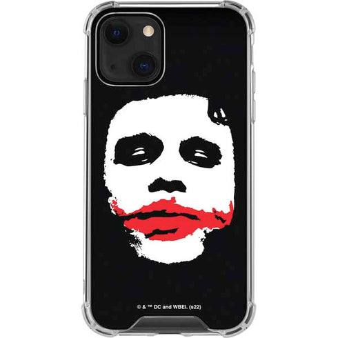 The Dark Knight Smeared Joker iPhone 14 Plus Clear Case