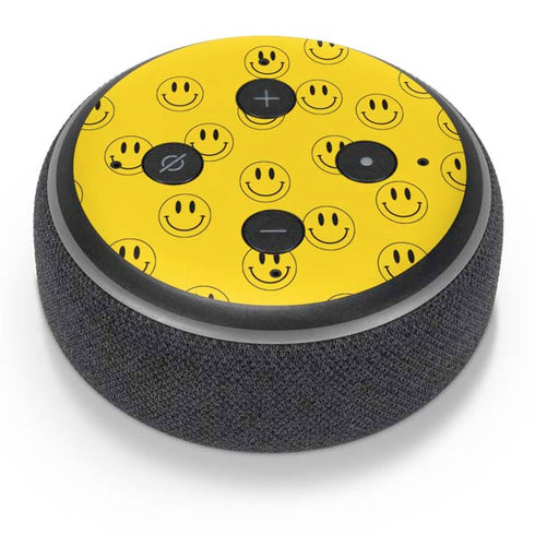 Happy Face Pattern Amazon Echo Dot Skin