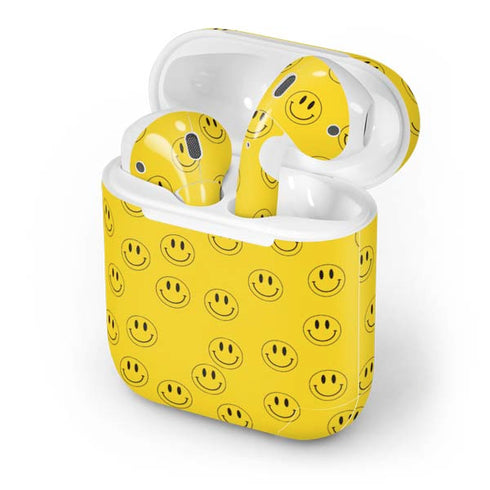 Happy Face Pattern Apple AirPods Skin