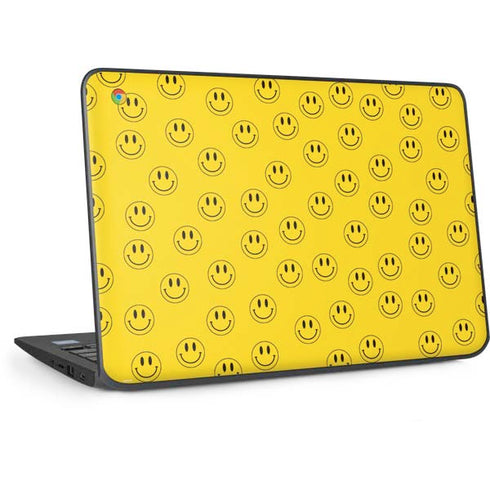 Happy Face Pattern HP Chromebook Skin
