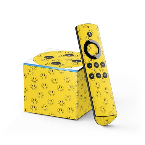 Happy Face Pattern Fire TV Cube Skin
