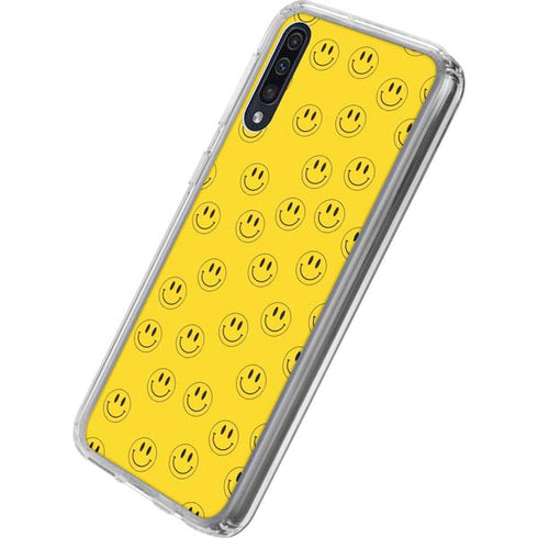 Happy Face Pattern Galaxy A50 Clear Case