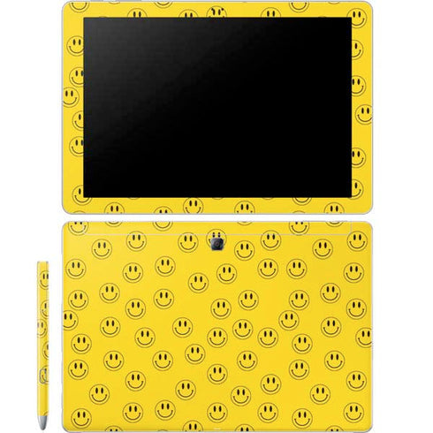 Happy Face Pattern Galaxy Book 12in Skin