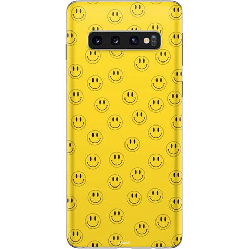Happy Face Pattern Galaxy S10 Skin