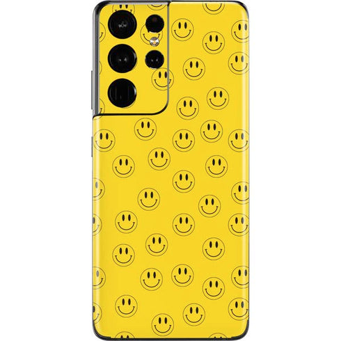 Happy Face Pattern Galaxy S21 Ultra 5G Skin