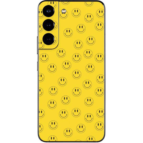 Happy Face Pattern Galaxy S22 Skin