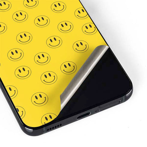 Happy Face Pattern Galaxy S22 Skin