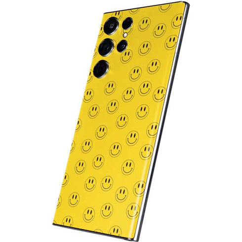 Happy Face Pattern Galaxy S22 Ultra Skin