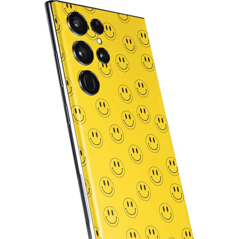 Happy Face Pattern Galaxy S22 Ultra Skin