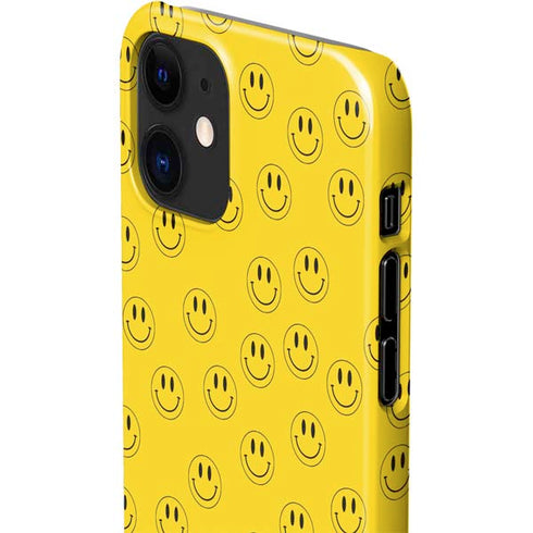 Happy Face Pattern iPhone 12 Mini Lite Case
