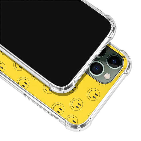 Happy Face Pattern iPhone 12 Pro Clear Case