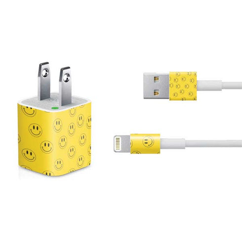 Happy Face Pattern iPhone Charger (5W USB) Skin