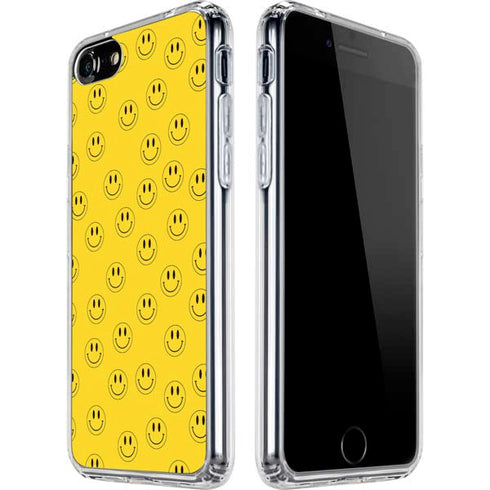 Happy Face Pattern iPhone SE (2nd & 3rd Gen) Clear Case