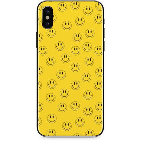 Happy Face Pattern iPhone X Skin