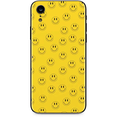 Happy Face Pattern iPhone XR Skin