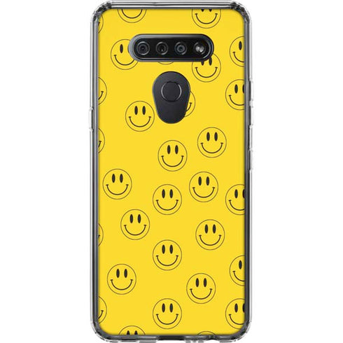 Happy Face Pattern LG K51/Q51 Clear Case