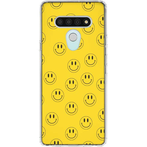 Happy Face Pattern LG Stylo 6 Clear Case