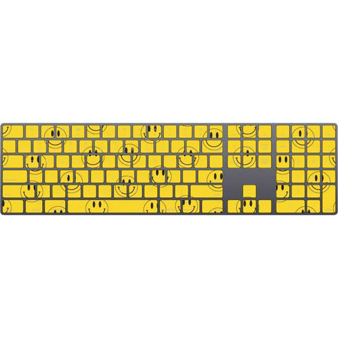 Happy Face Pattern Magic Keyboard with Numeric Keypad Skin