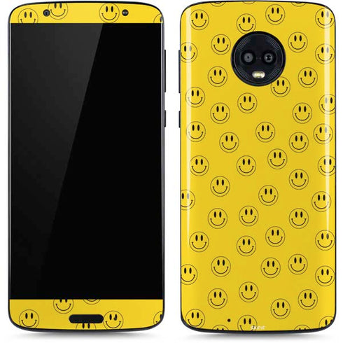 Happy Face Pattern Moto G6 Skin