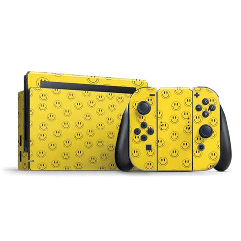 Happy Face Pattern Nintendo Switch Bundle Skin