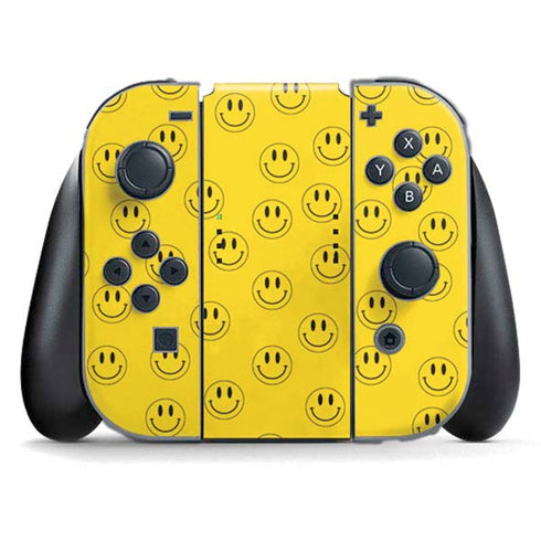 Happy Face Pattern Nintendo Switch (2017-2021) Joy-Con Controller Skin