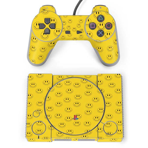 Happy Face Pattern PlayStation Classic Bundle Skin