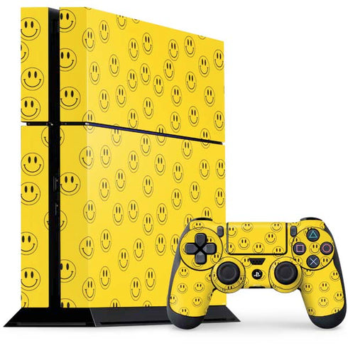 Happy Face Pattern PS4 Console and Controller Bundle Skin