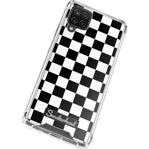 Sneakerhead Checkered Galaxy A12 Clear Case
