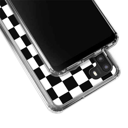 Sneakerhead Checkered Galaxy A21 Clear Case