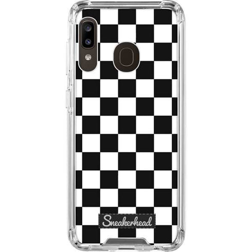 Sneakerhead Checkered Galaxy A30 Clear Case