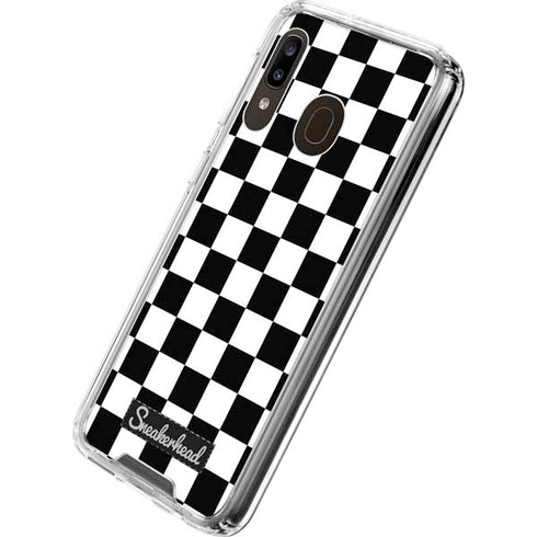 Sneakerhead Checkered Galaxy A30 Clear Case