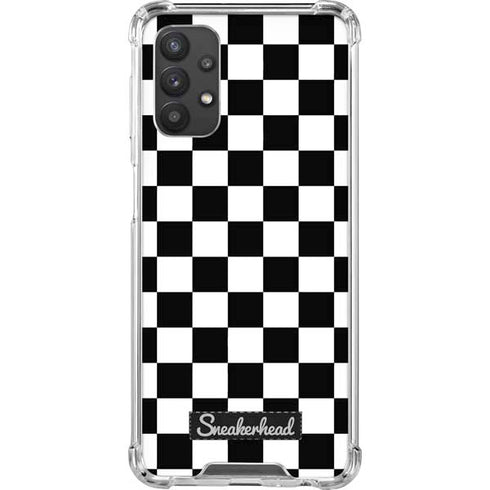 Sneakerhead Checkered Galaxy A32 5G Clear Case