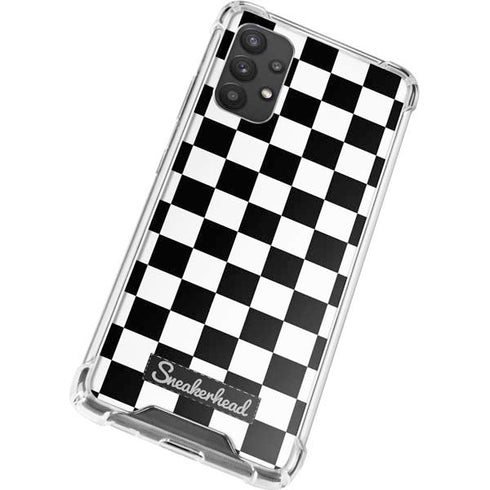 Sneakerhead Checkered Galaxy A32 5G Clear Case