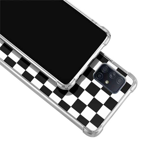 Sneakerhead Checkered Galaxy A71 5G Clear Case