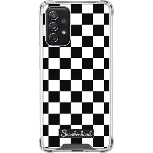 Sneakerhead Checkered Galaxy A72 5G Clear Case