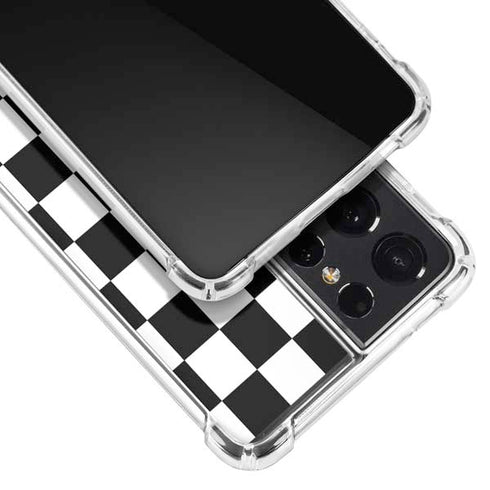 Sneakerhead Checkered Galaxy S21 Ultra 5G Clear Case