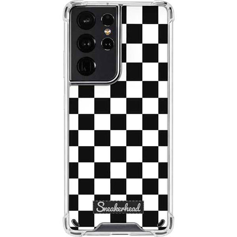 Sneakerhead Checkered Galaxy S21 Ultra 5G Clear Case
