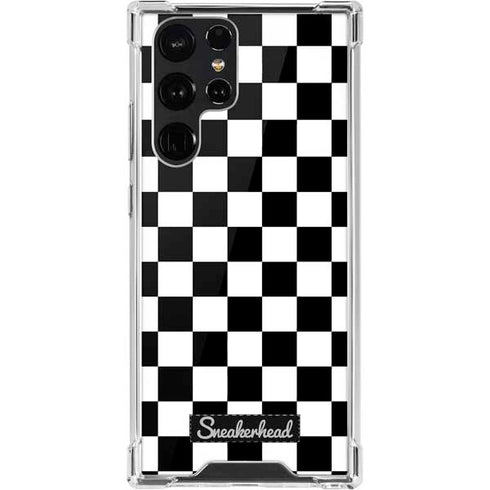 Sneakerhead Checkered Galaxy S22 Ultra Clear Case