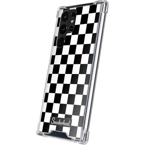 Sneakerhead Checkered Galaxy S22 Ultra Clear Case