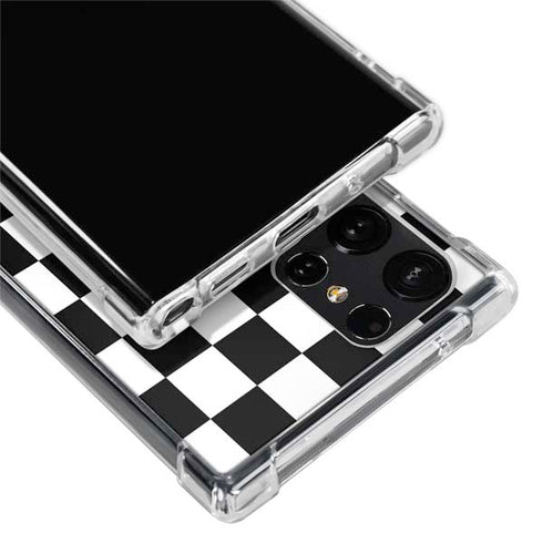 Sneakerhead Checkered Galaxy S22 Ultra Clear Case