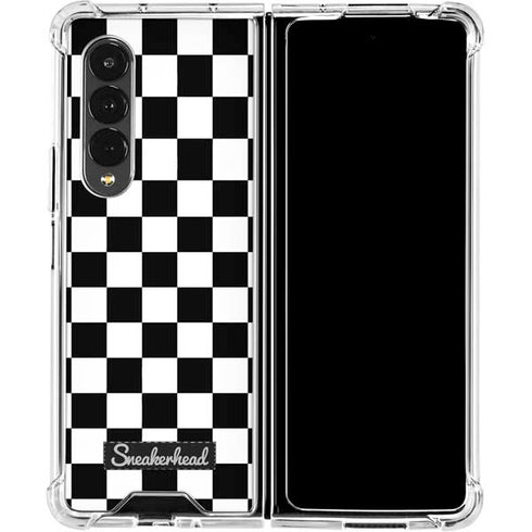 Sneakerhead Checkered Galaxy Z Fold4 5G Clear Case