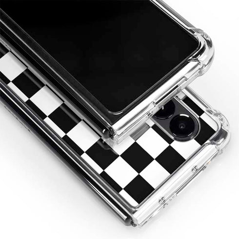 Sneakerhead Checkered Galaxy Z Fold4 5G Clear Case