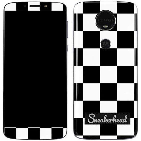 Sneakerhead Checkered Moto E5 Plus Skin