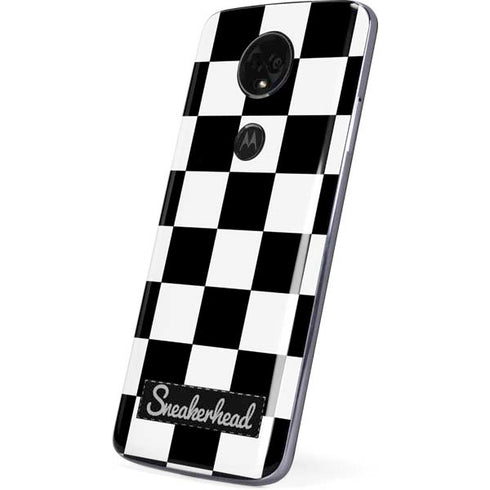 Sneakerhead Checkered Moto E5 Plus Skin