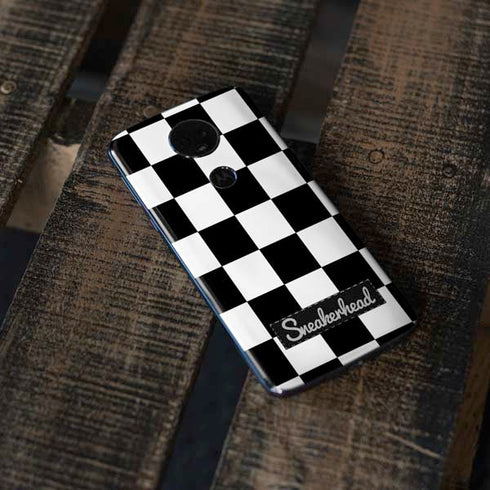 Sneakerhead Checkered Moto E5 Plus Skin