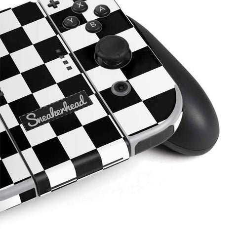 Sneakerhead Checkered Nintendo Switch OLED (2021) Skin