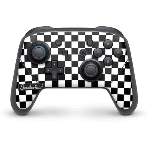 Sneakerhead Checkered Nintendo Switch Pro Controller Skin