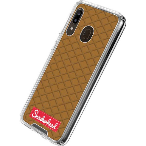 Sneakerhead Gold Pattern Galaxy A30 Clear Case