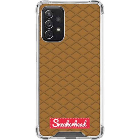 Sneakerhead Gold Pattern Galaxy A72 5G Clear Case